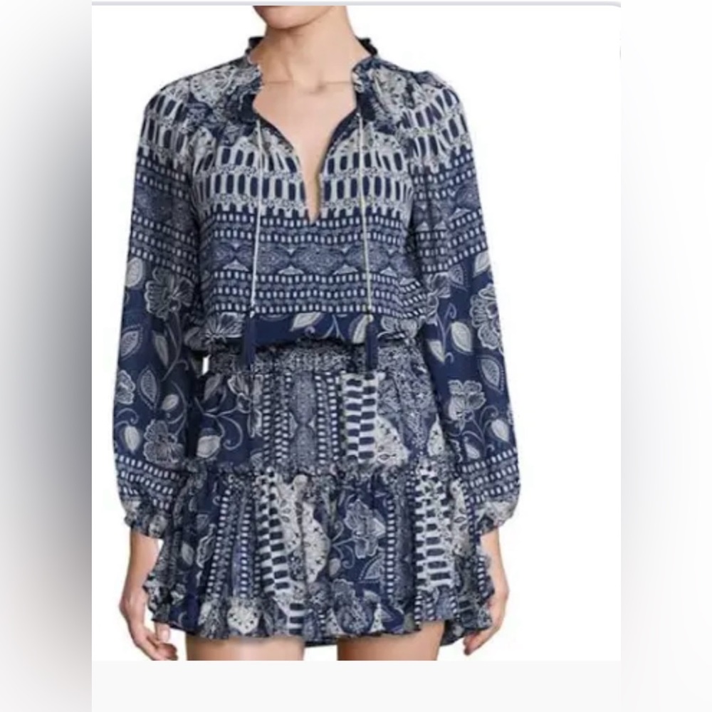 Misa blue and white dress